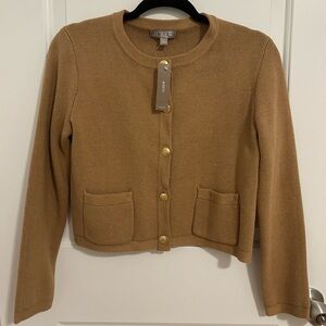 NWT J Crew Emilie Sweater Lady Jacket in Camel